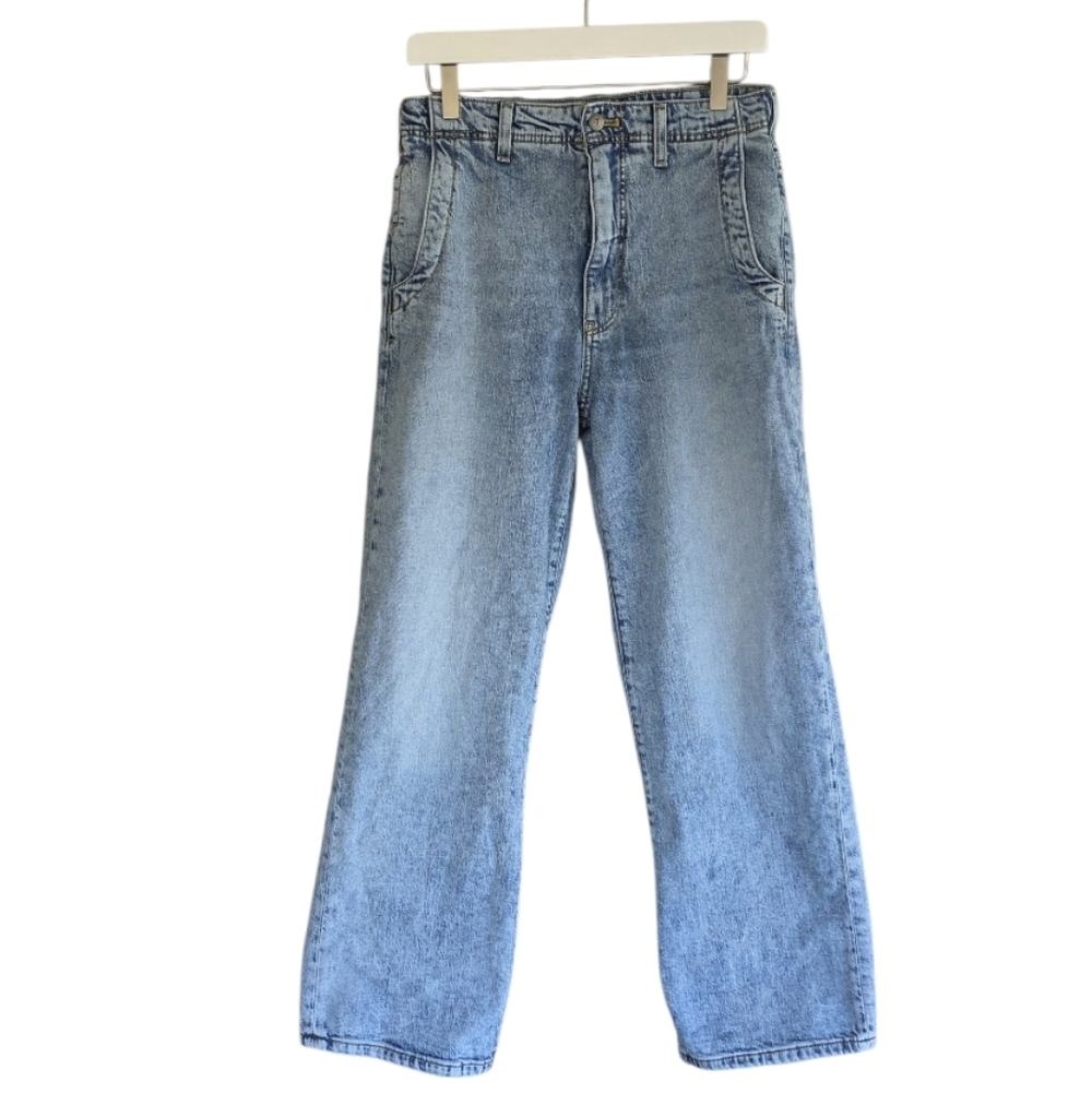 Anthropologie Pilcro 27 Light Blue Baggy Jeans High Waist Wide Leg Denim